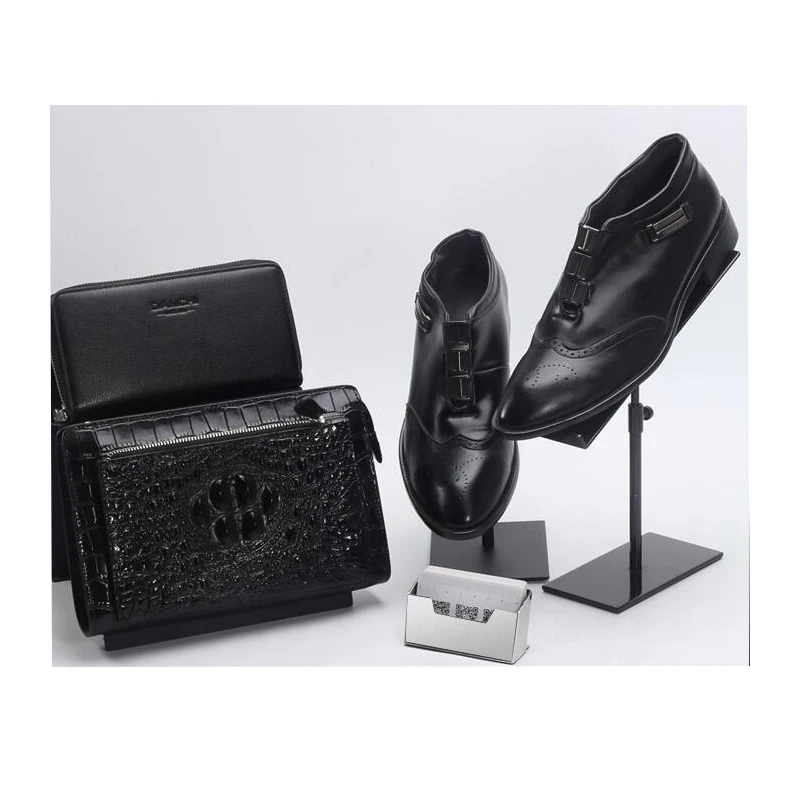 Стойка для демонстрации черной обуви стойка мужской магазина одежды