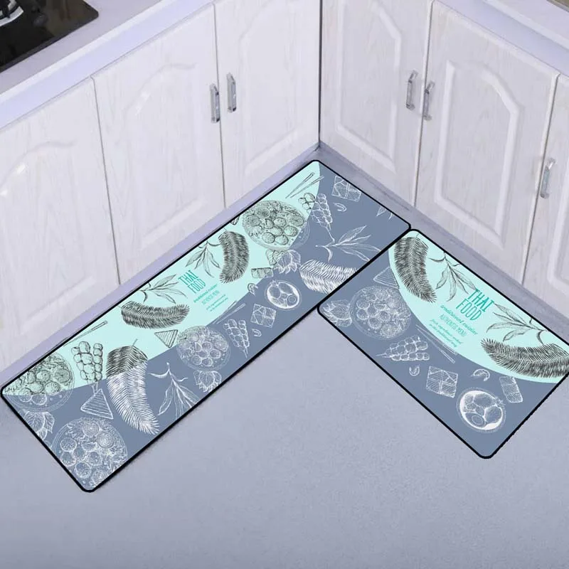 3D печатается анти-скольжения Ванная комната Водонепроницаемый коврик кухонный, маслоустойчивый ковры Крытый Спальня ковер при входе напольный коврик