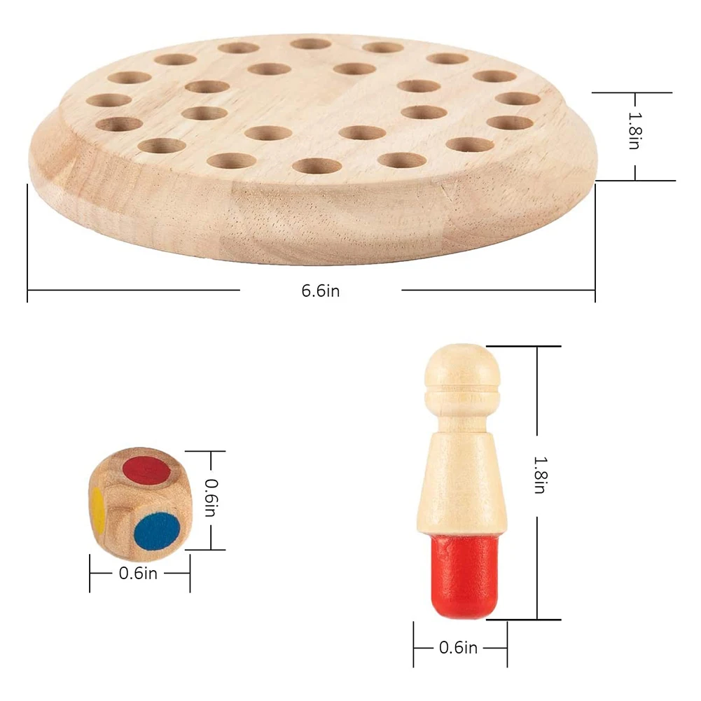 

Kids Wooden Toy Puzzles Color Memory Chess Match Game Intellectual Children Party Board Games Baby Educational Learning Toys