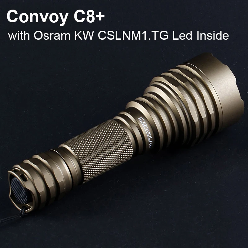 High Powerful Led Flashlight Convoy C8 Plus with KW CSLNM1.TG 6500K Flash Torch 18650 Linterna Camping Lanterna Portable Light
High Powerful Led Flashlight Convoy C8 Plus with KW CSLNM1.TG 6500K Flash Torch 18650 Linterna Camping Lanterna Portable Light