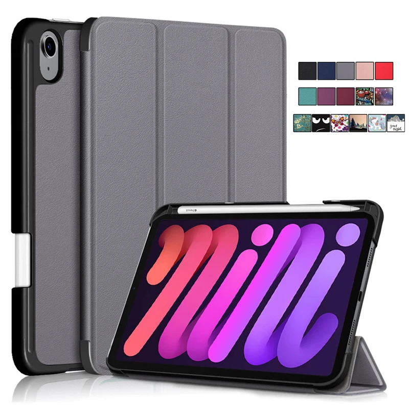 

Чехол-книжка для iPad Mini 6 2021, кожаный, с магнитной застежкой