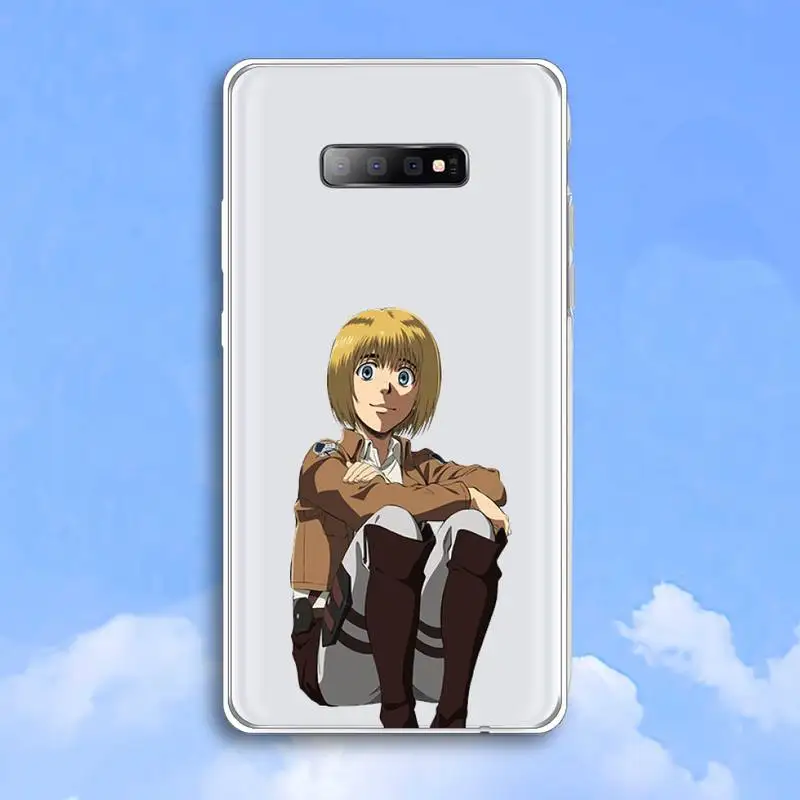 

Attack on Titan Armin Arlert anime Phone Case Transparent For Samsung Galaxy A 71 21s S note 8 9 10 plus 20 ultra