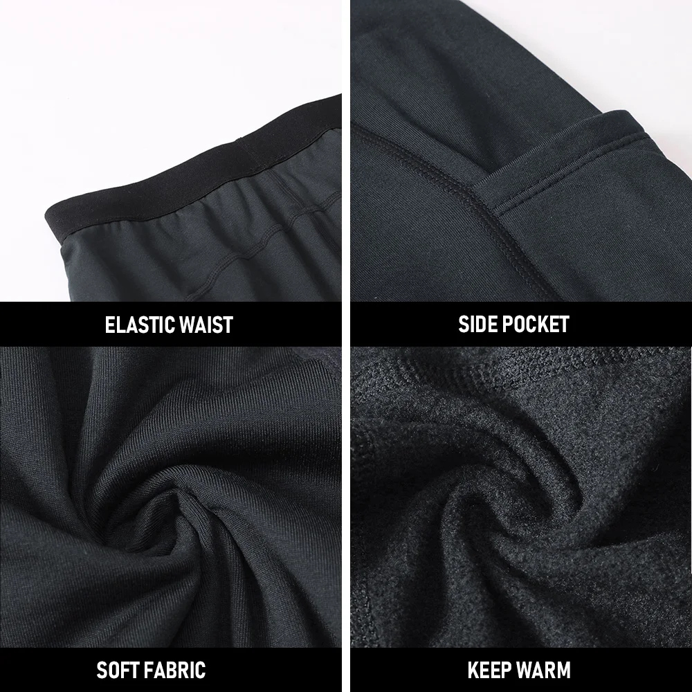 

Autumn 3 Pack Men Compression Tights Running Leggings Gym Fitness Jogging Pocket Quick Dry Workout Training Winter Leggings