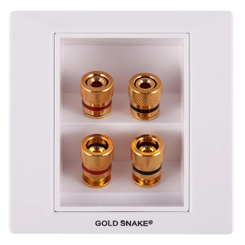 Топ квадрат Wht Видео Аудио 2 спикера Разъем типа &quotбанан&quot|Монтажный короб| |