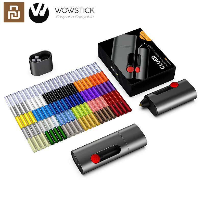 

New Wowstick Cordless Electric Hot Melt Glue Pen Gluer 2000mAh Type-C Rechargeable Wireless DIY Art Craft Glue Pen