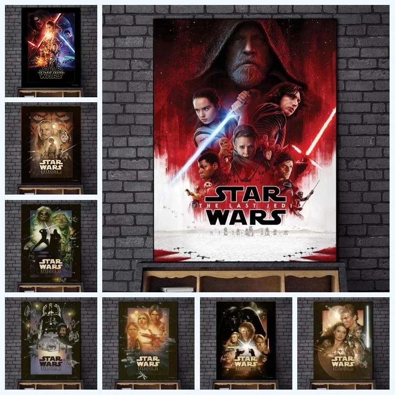 

Print Home Decor Wall Art Star Wars Movie Darth Vader Master Yoda Canvas Painting Posters Modular Picture Cuadros For Bedroom