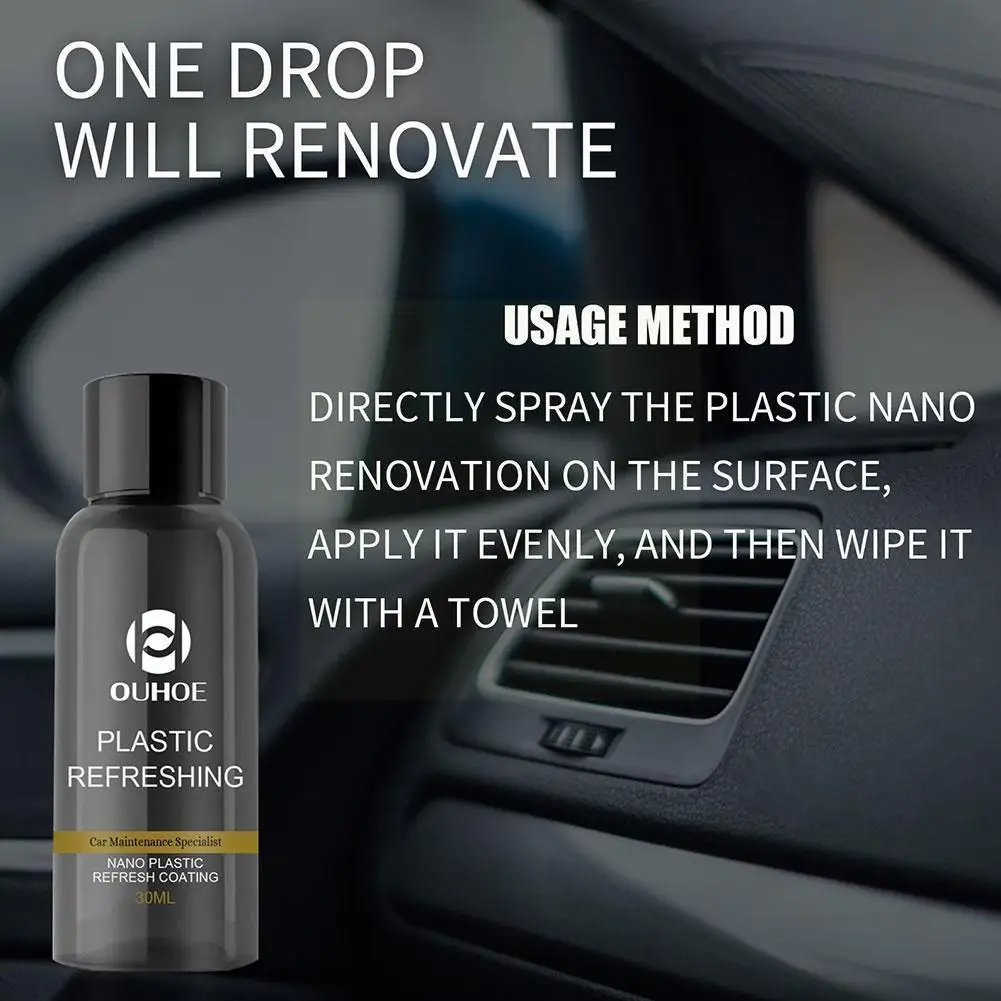 

1set Retreading Agent Car Plastic Parts Instrument Plastic Cleaning Agent Panel Interior Part Automotive Agent Retreading G5g8