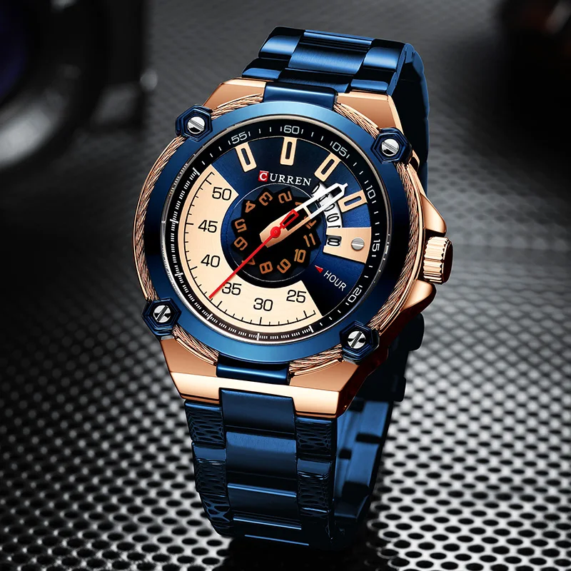 Curren Мужские часы большие спортивные мужские Роскошные военные s лучший бренд