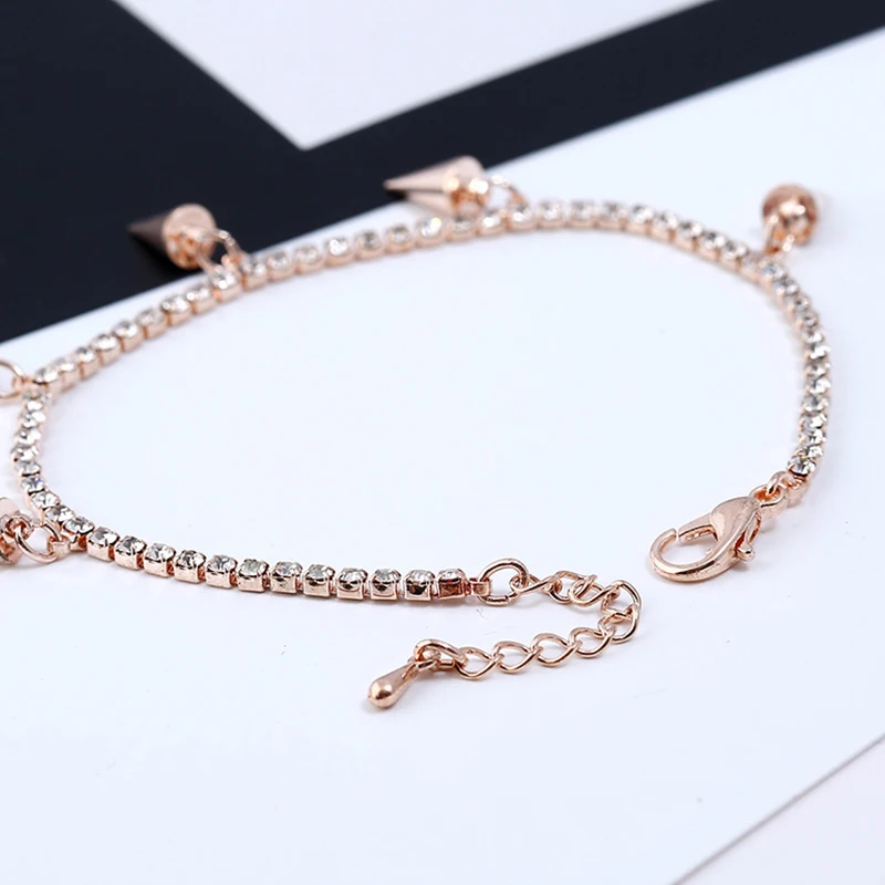 Cpop модные браслеты для женщин амулеты со стрелками золотые стразы кубические