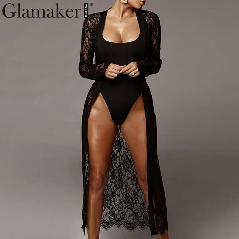 Женский Короткий комбинезон Glamaker черный комплект из двух предметов размера плюс