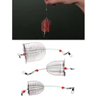 Рыболовная Ловушка из нержавеющей стали, клетка для приманки, приманка, рыболовная приманка, круглая корзина, лоток для рыбалки