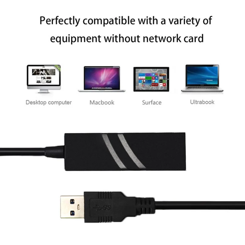 Проводной сетевой адаптер USB 3 0 к Gigabit Ethernet RJ45 LAN (10/100/1000) Мбит/с Сетевая карта для ПК