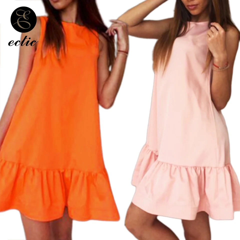 

A Line Mini Party Dress Kawaii Fashion Robe Femme Ete 2021 Gown Ruffle Sukienka Elegant Sleeveless Evening Women Dress 2xl Kleid