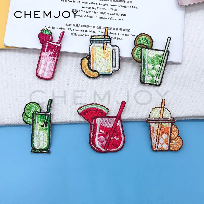 Тканевые нашивки в виде фруктового сока 6 шт. | Дом и сад