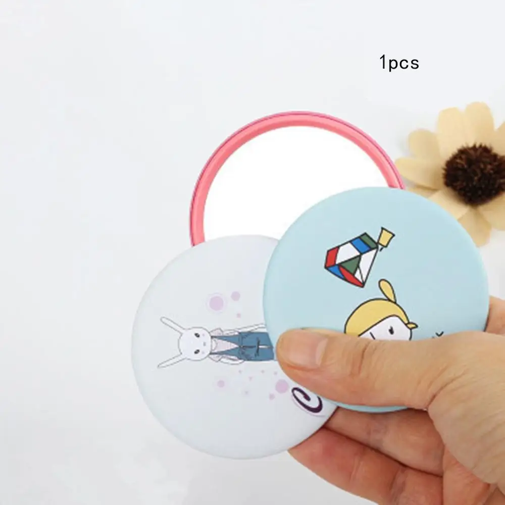 Корейское мультяшное милое портативное маленькое мини-зеркало для макияжа
