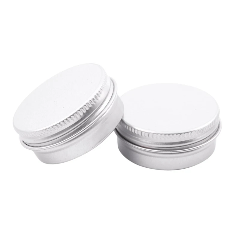 Empty Cosmetics Pot Lip Balm Aluminum Jar Container Screw Cap | Красота и здоровье