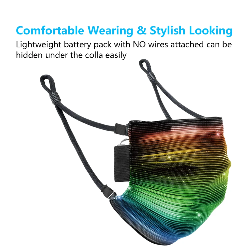 Светящаяся Рождественская маска из оптического волокна 7 цветов| |