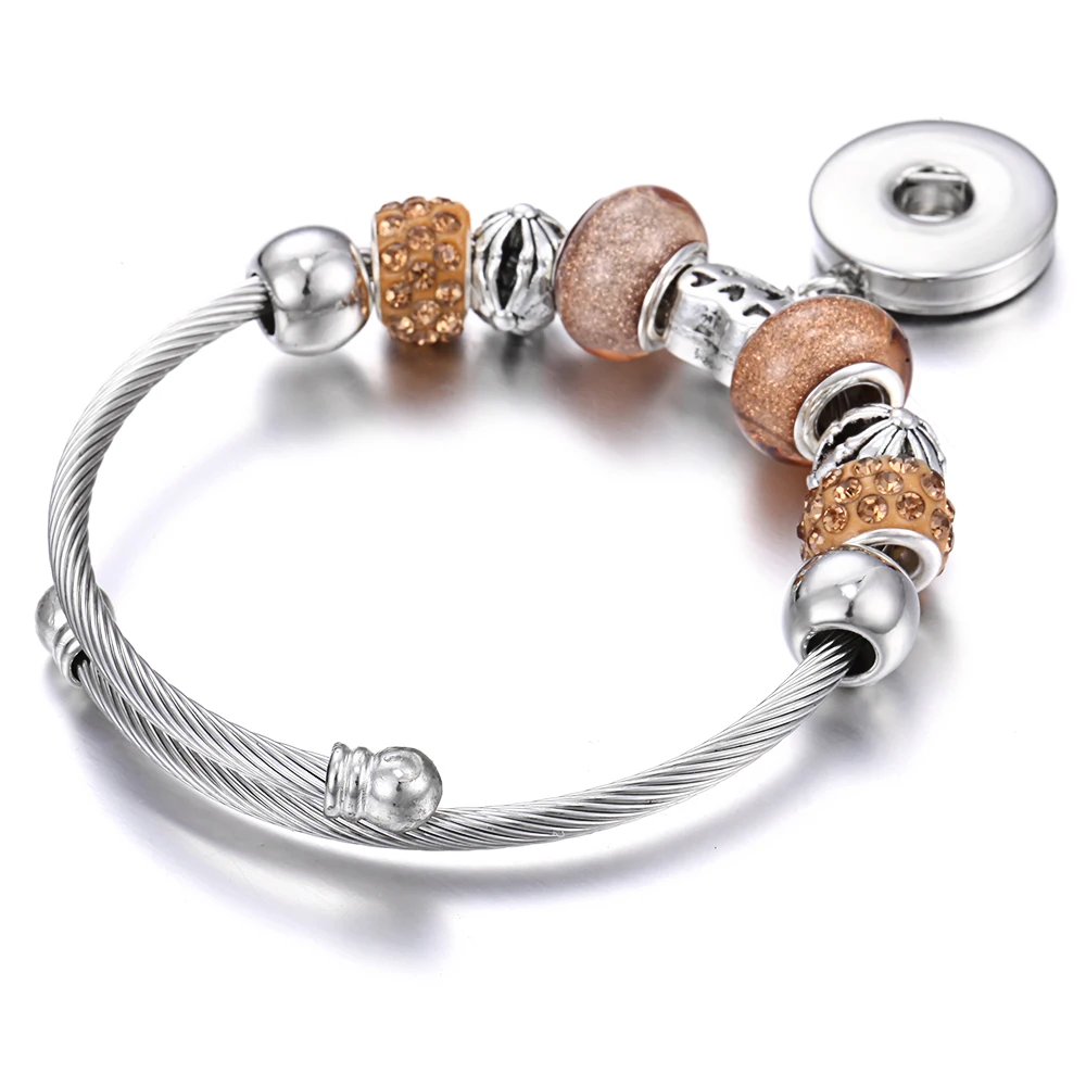 Новые браслеты с защелками для ювелирных изделий 18 мм эластичные бусины