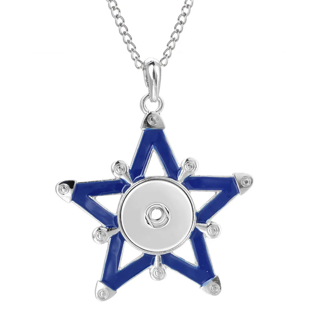 Новые стили металлических звёзд 18 мм кнопки ожерелья и подвески ювелирные