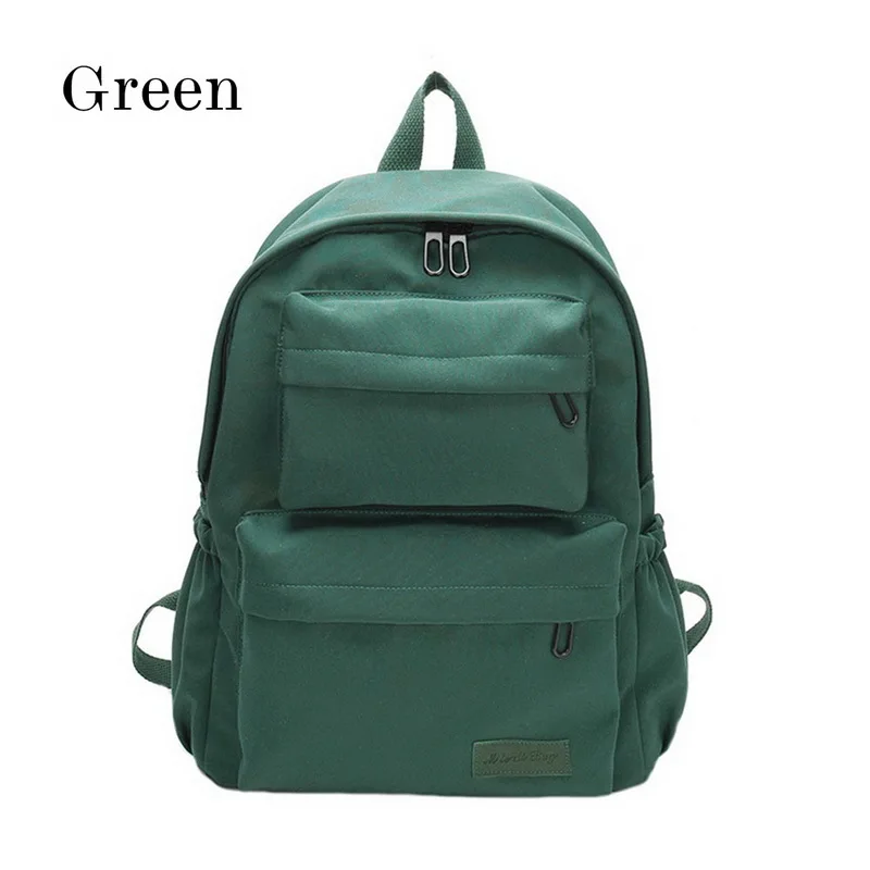 green2 Модный женский рюкзак, водонепроницаемый, нейлон, мягкая ручка, Одноцветный, много карманов, для путешествий, на молнии, Mochila Feminina, Sac A Dos, школьные сумки - Цвет: green2