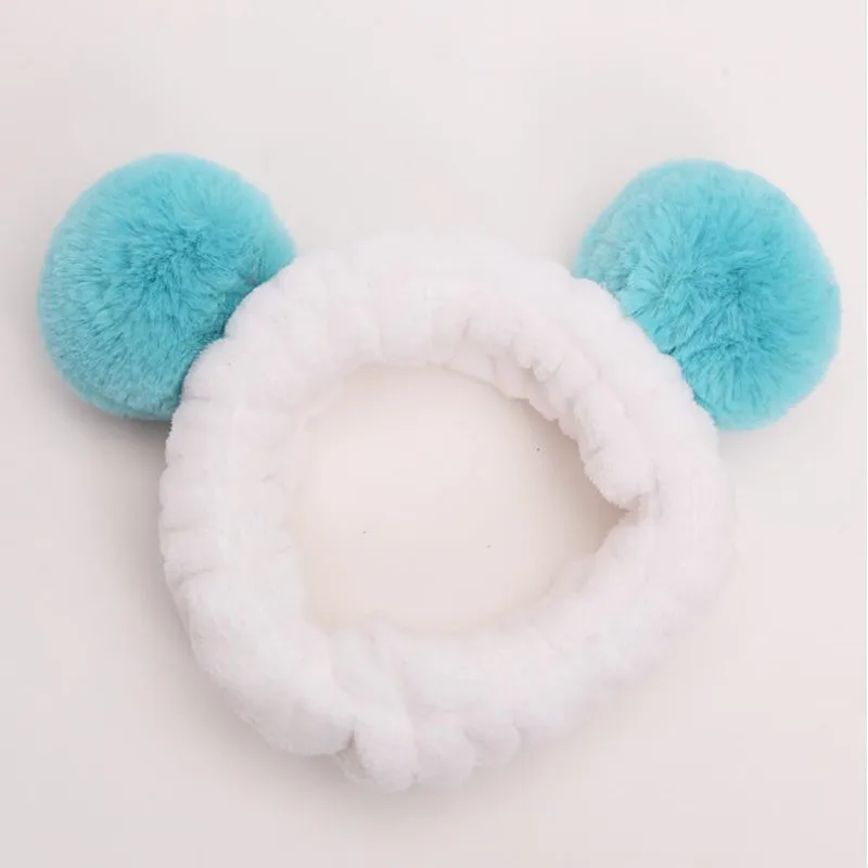 

Sweet Plush Pompon Ball Headband Hair Accessory Women Lady Girls Washing Face Spa Makeup Hairband Headwear Christmas Halloween