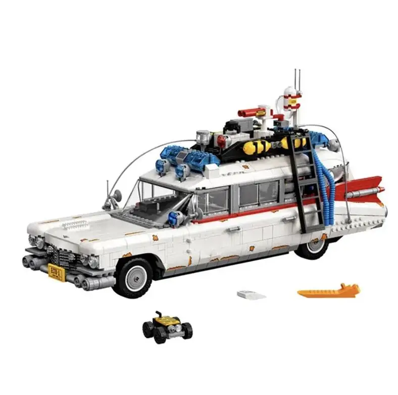 

City Ghostbusters Ecto-1 Technical Cars Model Building Blocks Creators MOC Movie Vehicle Bricks DIY Education Toys For Children