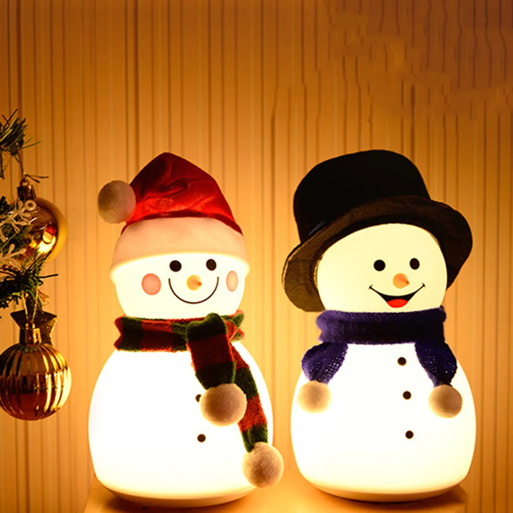 

Рождественский снеговик, светодиодный ночсветильник, дневной свет, подарок, рождественское праздничное украшение, светодиодный ночник, но...