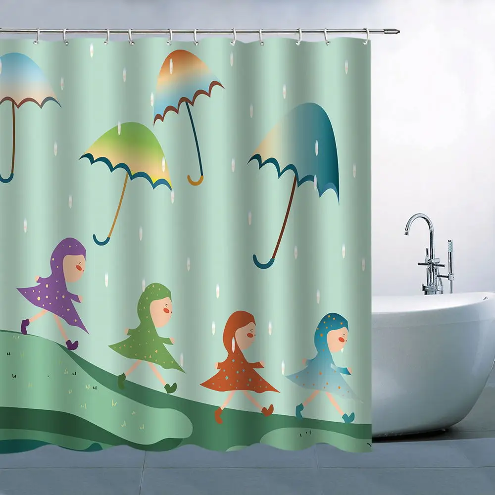 3D печать высокое качество экраны для ванной занавески душа листья домашний декор