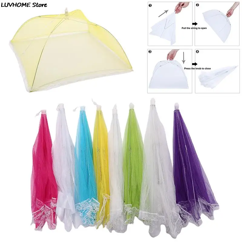 1PCS Large Pop-Up Mesh Screen Protect Food Cover Tent Dome Net Umbrella Picnic Protector Anti Fly Mosquito Kitchen Cooking | Дом и сад