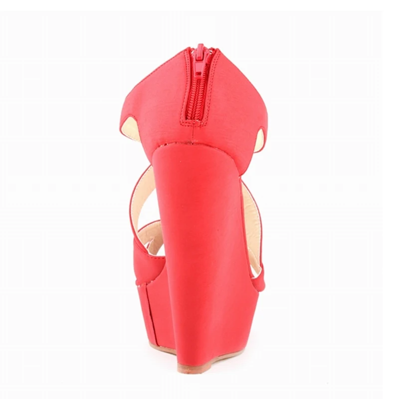 Женские туфли лодочки на танкетке LOSLANDIFEN замшевые платформе и высоком каблуке