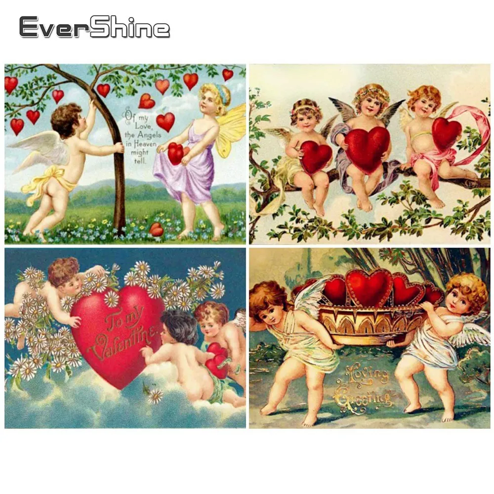 EverShine DIY Diamond Painting Full Square Valentine's Day Mosaic Cross Stitch Embroidery Sale Handicraft Gift|Алмазная мозаика и