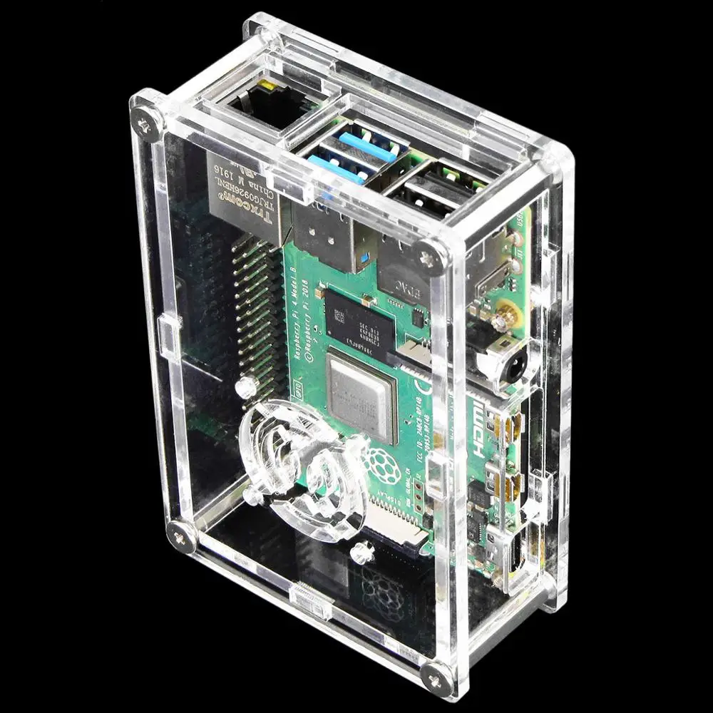 Корпус C2: PMMA прозрачный Raspberry PI 4 корпус коробка PI4 Модель B 1 ГБ/2 ГБ/4 ГБ акриловый чехол Корпус коробка Raspberry PI 4B