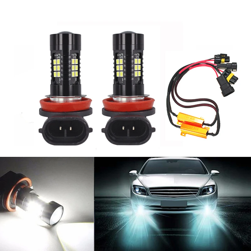 2x Супер Белый H8 H11 CREE чип 3030SMD светодиодный противотуманный светильник для