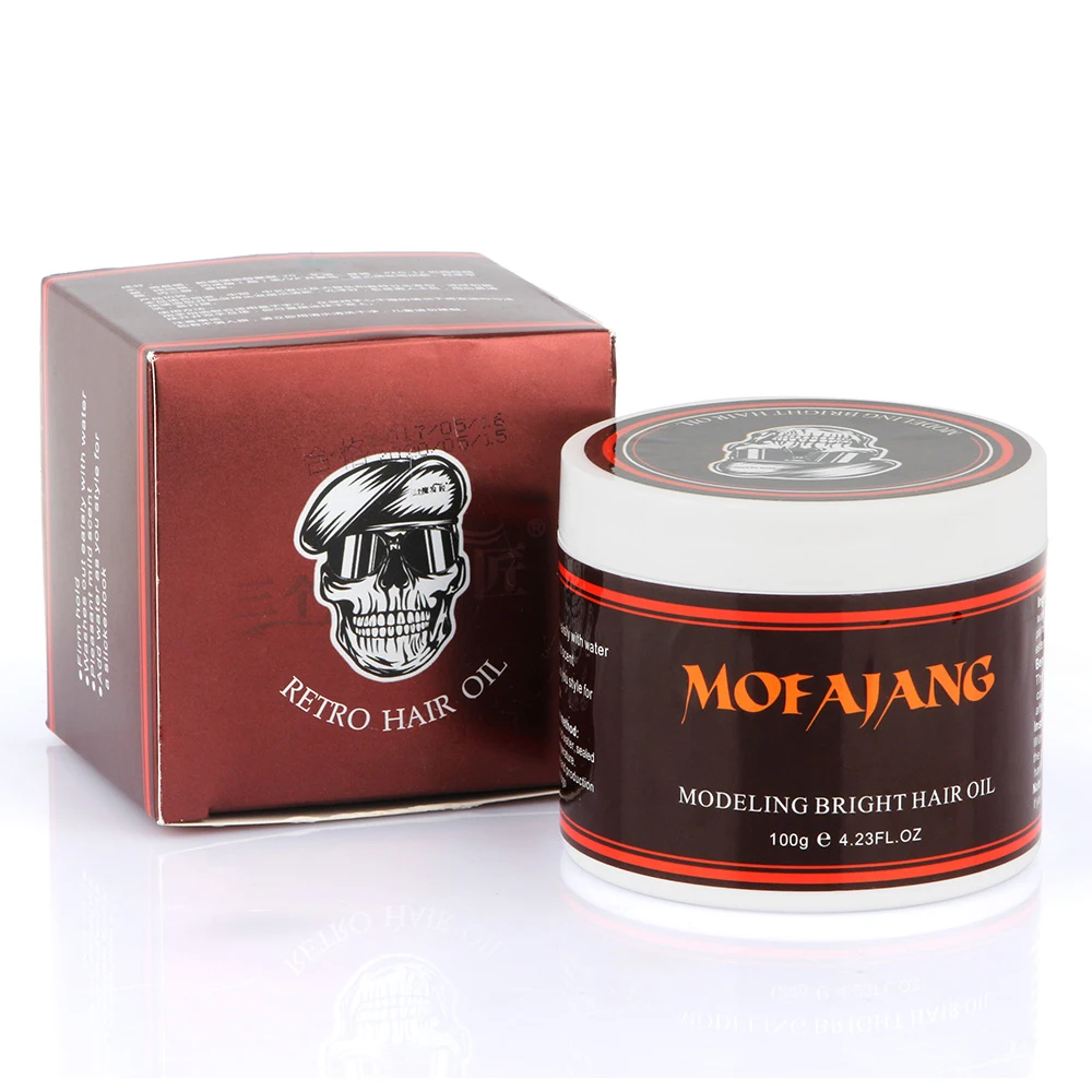 

120g Hair Wax Pomade Styling Wax Cream Men Long-lasting Natural Fluffy Matte Hairstyle Finalize Modeling Styling Hair Gel Mud