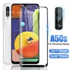 2 в 1, Защитное стекло для Samsung Galaxy A50 A50s A10s A20 A20e A30 A30s A40 A 50s