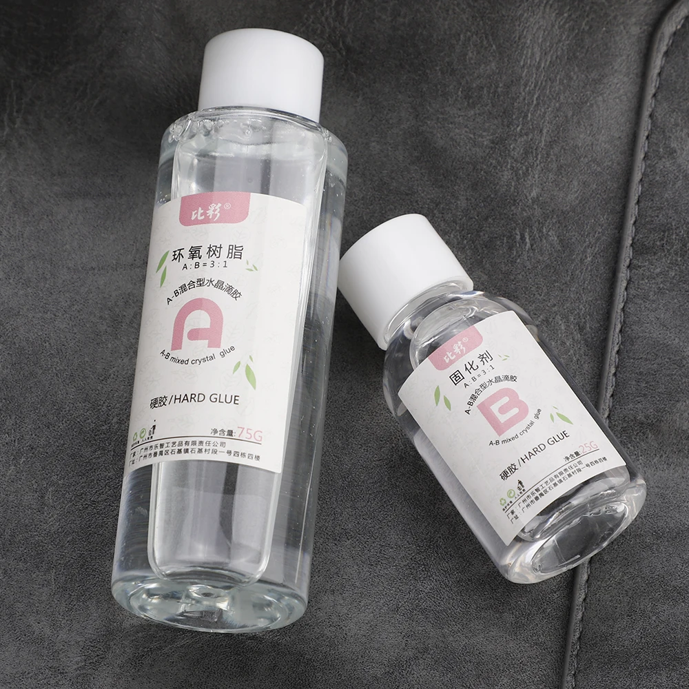 Эпоксидный клей против желтизны, кристаллический, прозрачный, смешанный (3:1), для домашнего декора, сопротивление растворителю, AB на.
