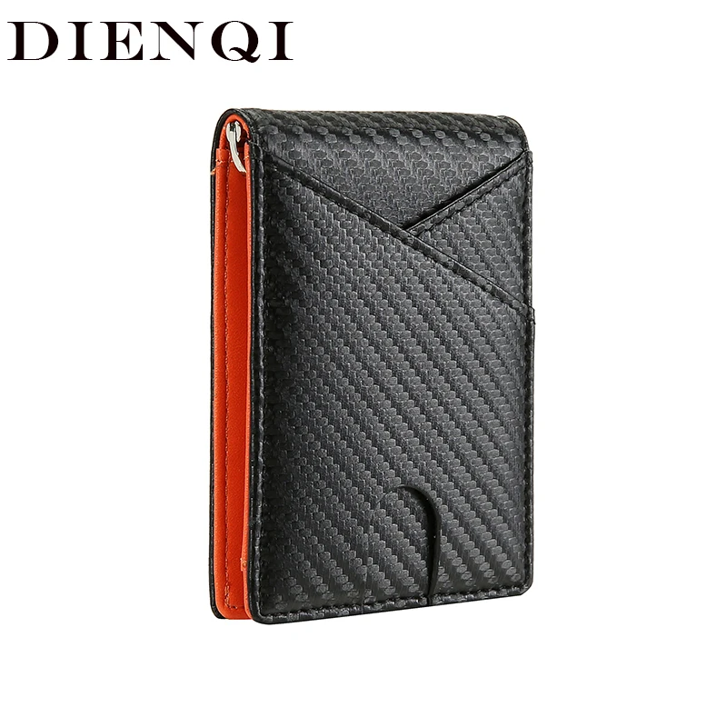 Rfid Carbon Fiber Men Wallets Money Bags Luxury Brand Fashion Slim Thin Card Holder Wallet Short Male Purses Small Black Walet | Багаж и