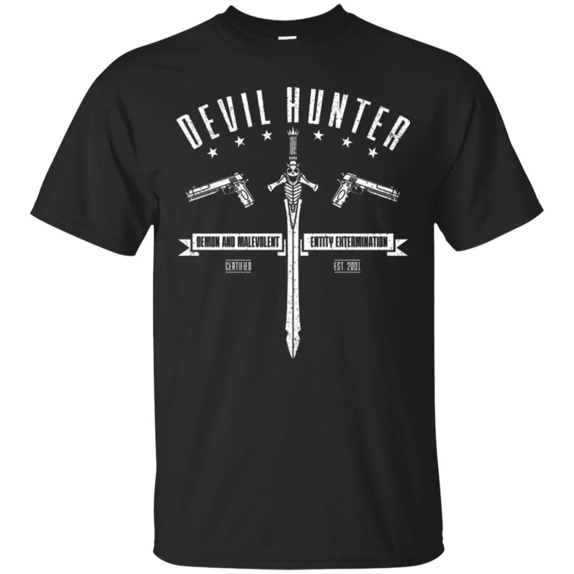 

Printed Men T Shirt Cotton tshirt Devil hunter O-Neck Short-Sleeve Women T-Shirt