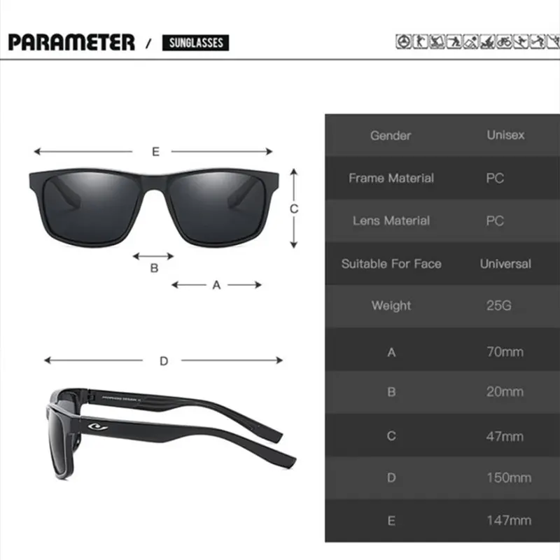 Мужские поляризационные очки GRFISIA солнцезащитные в спортивном стиле с