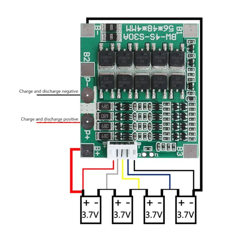 

Плата PCB для защиты BMS, срок службы батареи 18650, 30 А, 12,8 в, 3,2 в, баланс