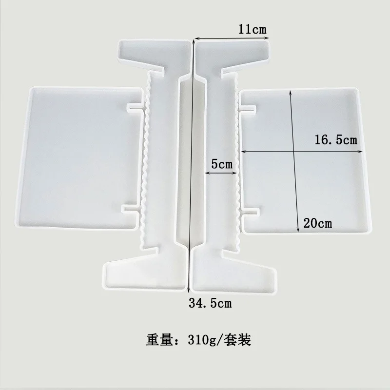 

DIY Resin Mold DVD Storage Stand Desktop Book Shelf Multilayer Storage Silicone Mold Set Video Disc Storage Rack Handmade Craft