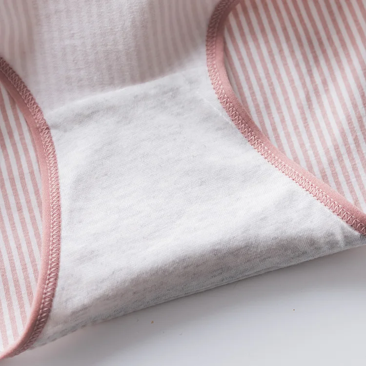 Женские хлопковые трусики AIDEVER в полоску большие размеры XXL | Женская одежда