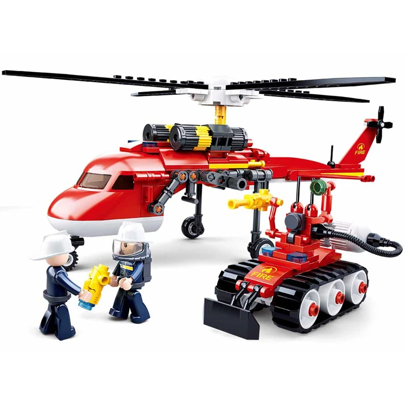 

M38-B0807 Sluban городская вездеходная пожарная машина герой пожарная машина строительные блоки классическая модель игрушки для детей Подарки