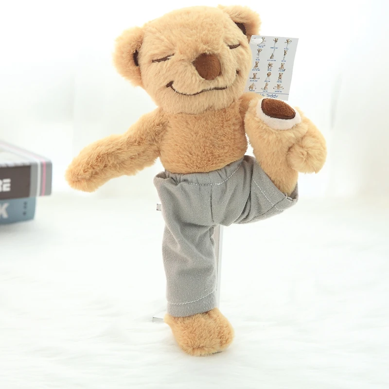 

30 cm Freely Change Shape Creativity Yoga Bear Doll For Girl Gift Cute Stuffed Animal Toy Home Decor For Baby Birthday Present