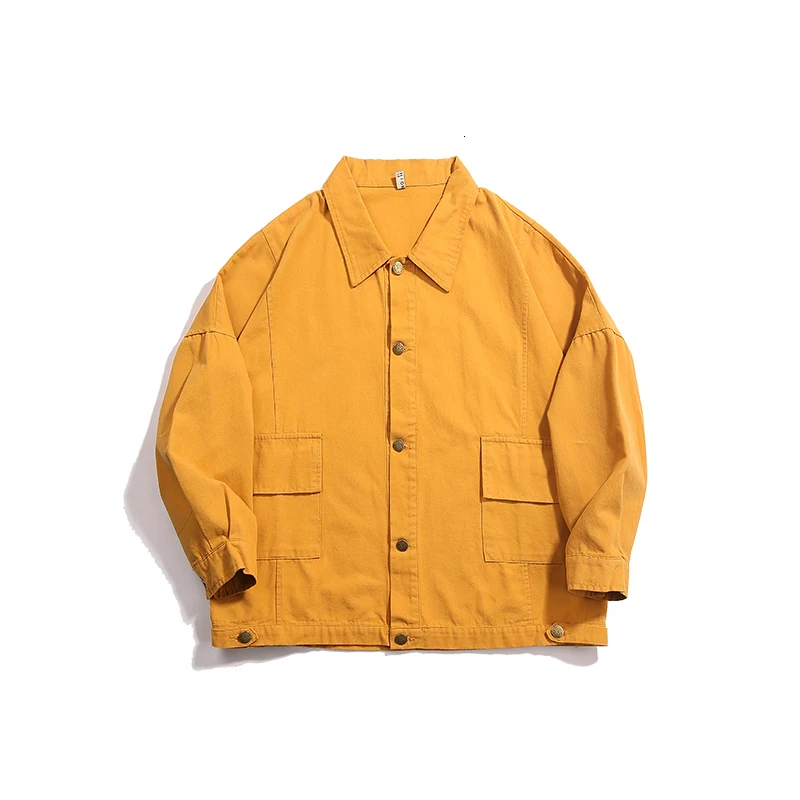 2019 осень и зима новая мужская вымытая Рабочая куртка модная повседневная