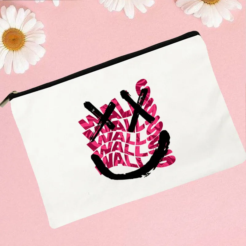

Women pink Smile pattern Printed Make up bag Fashion Women Cosmetics Organizer Bag for Travel Colorful Storage Bag for Lady Bag