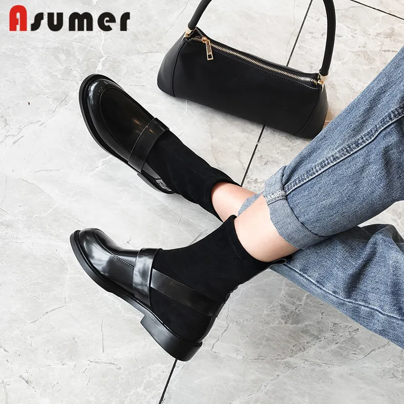 Новинка 2020 года Модные ботинки из натуральной кожи с пряжкой на квадратном