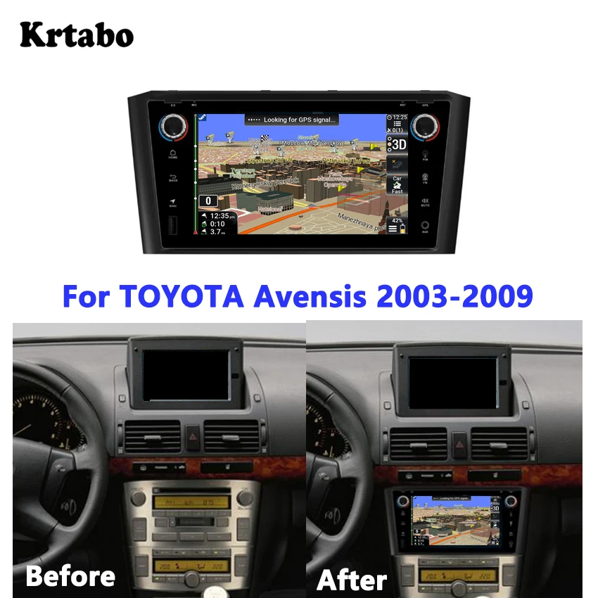 Для TOYOTA Avensis 2003-2009 Android умная автомобильная навигация управление изображения