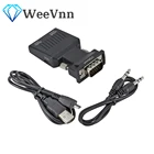 Адаптер-преобразователь VGA 1080P в HDMI, адаптер VGA для ПК, ноутбука, проектора HDTV, видео, аудио, HDMI-совместимый с VGA