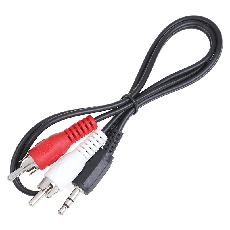 

New 0.5M 3.5mm Jack To 2 RCA Audio Cables 3.5 Male To RCA Male Gold Plated Coaxial Aux Cable For Laptop TV DVD Amplifier